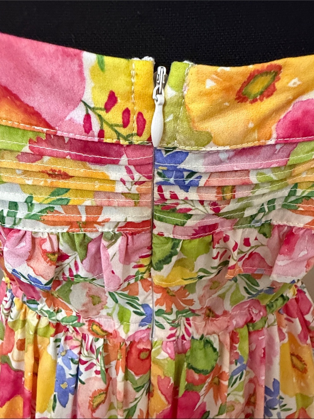 Stellah Pink Yellow Floral Midi Sundress - Picture 9 of 16